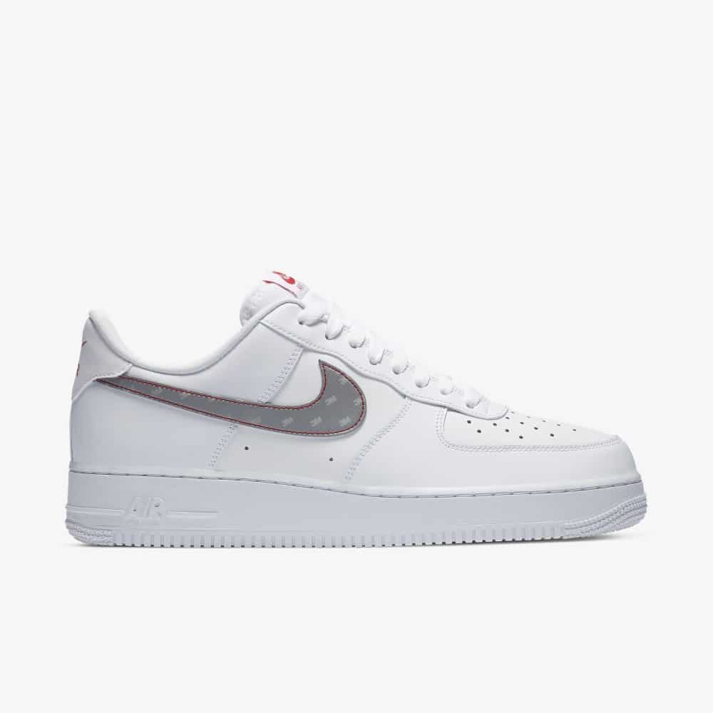3m x nike air force 1 white reflective logo